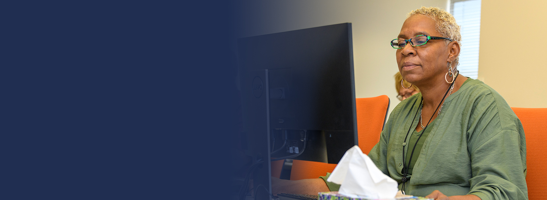 woman at desk