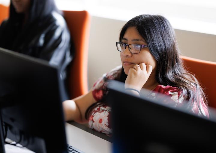 Woman on Computer