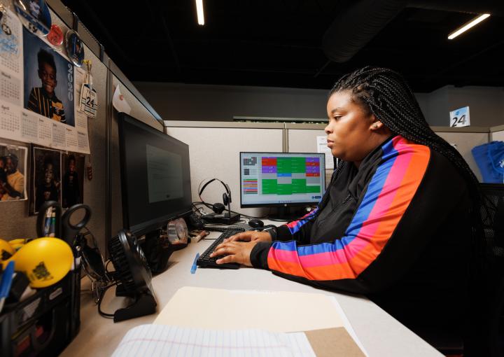Person on computer