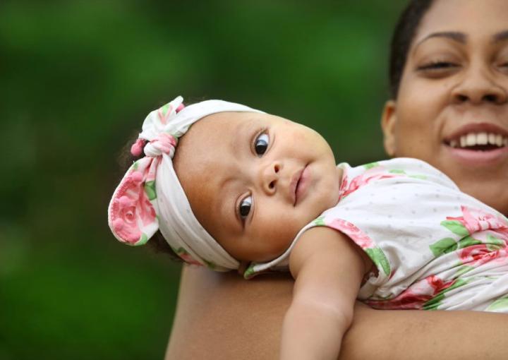 baby in mothers arms