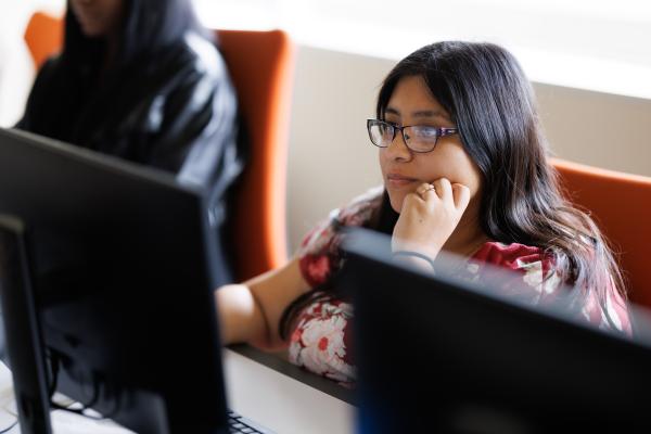 Woman on Computer