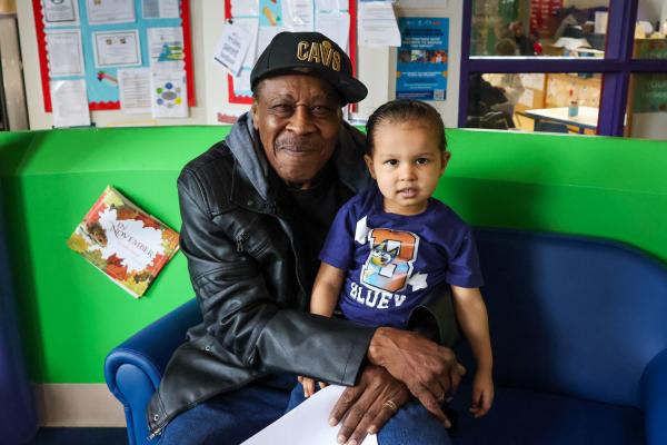 Senior with grandchild