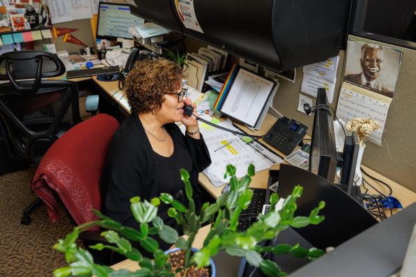 employee at desk